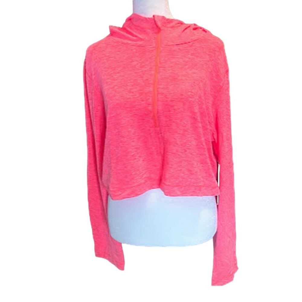 90 Degree by Reflex Pink Half Zip Pullover Hoodie Size Large NWT - Picture 2 of 8